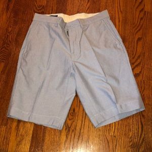 men’s flat front shorts polo